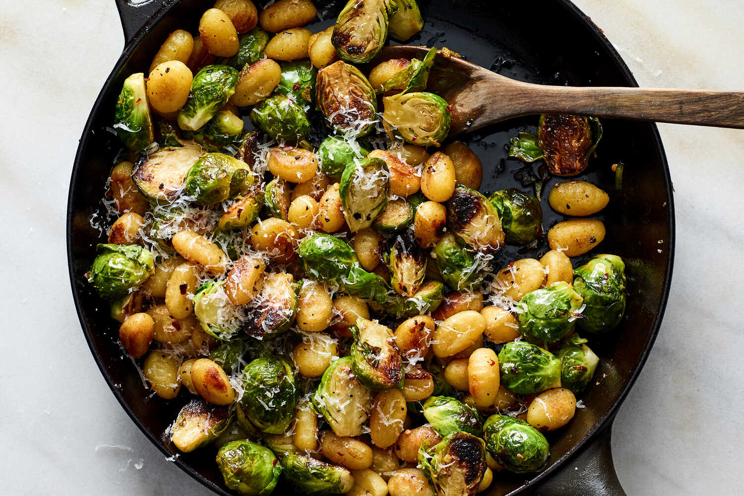 Minute Fall Dinner: Crisp Gnocchi & Brussels Sprouts Recipe